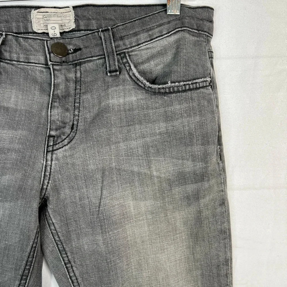 Current Elliott Gray Straight Leg Cropped Jeans Size 26 8.25” Rise - Picture 6 of 16